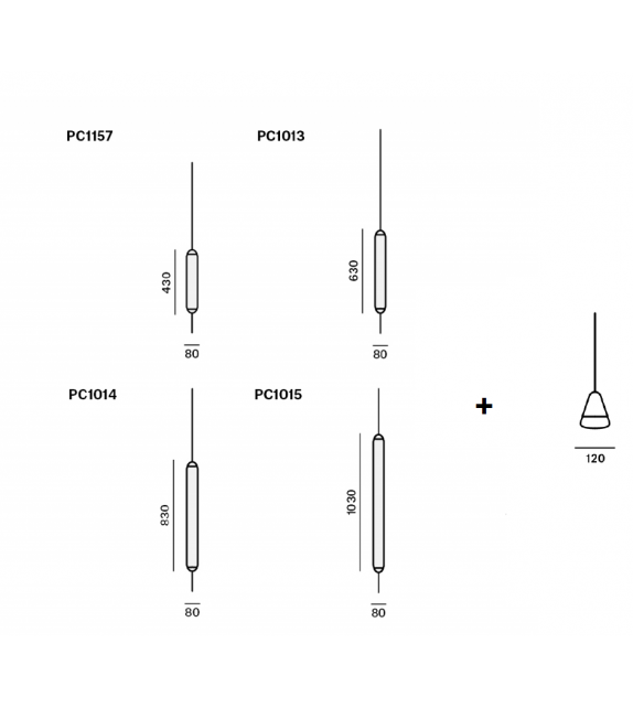 Puro Single Vertical Brokis Hängeleuchte