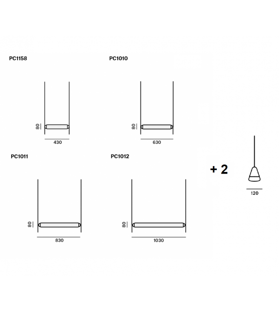 Puro Single Horizontal Brokis Lampada a Sospensione