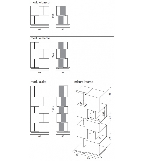 Qubit MDF Italia Boookcase