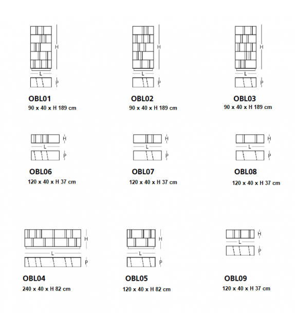 Obliquo Glas Italia Container