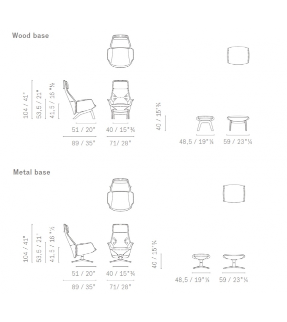 Downtown Lounge Poltrona Frau Armchair