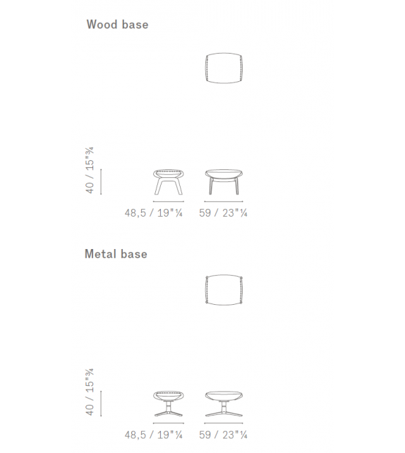 Downtown Lounge Poltrona Frau Pouf