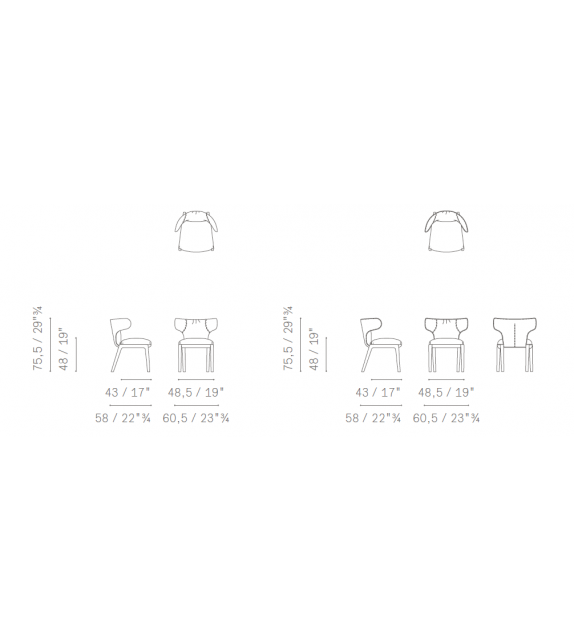 Duo Chair Poltrona Frau Silla