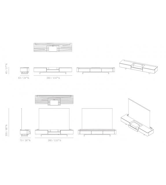 Fidelio Multimedia Cabinet Sideboard Poltrona Frau/Leica