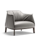 Archibald Large Poltrona Frau Armchair with Wooden Base