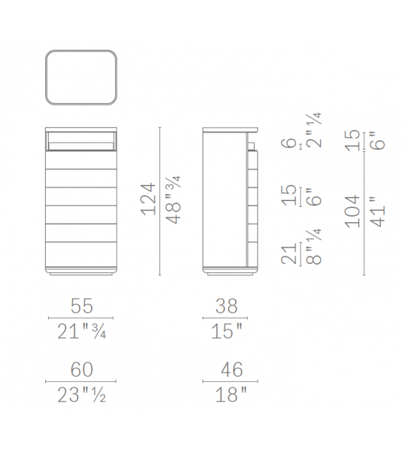 Duo Poltrona Frau & Ceccotti Collezioni Commode