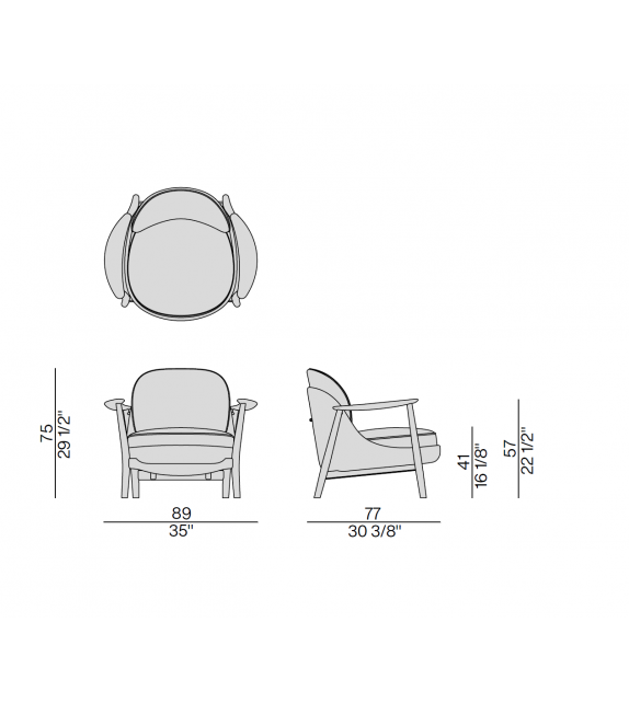 Ginkgo XL Porada Fauteuil