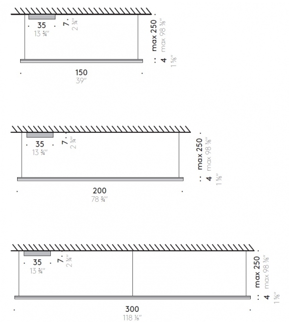 Cut Back Linear DePadova Pendant Lamp