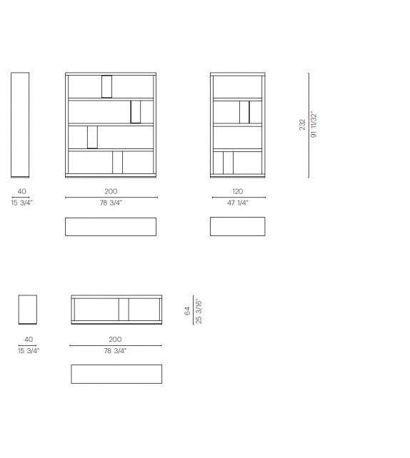 Braidense Bücherregal Flexform