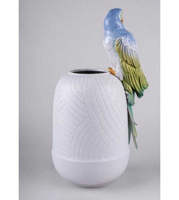 Macaw Bird Lladró Jarrón
