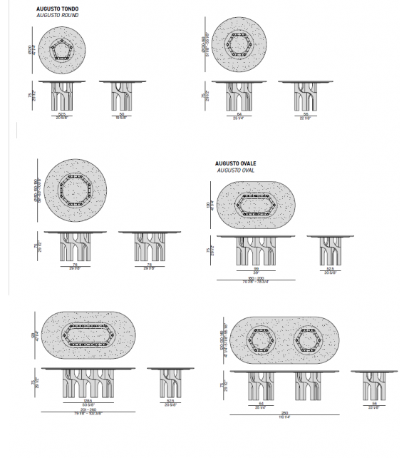 Augusto Marble Porada Table