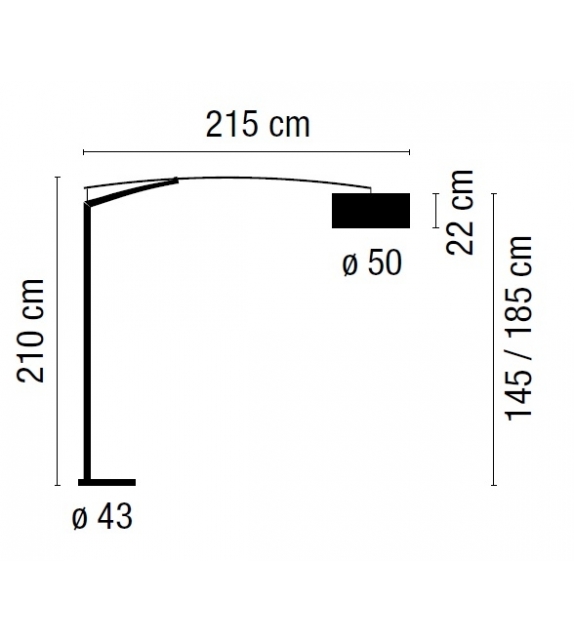 Balance Aluminium Vibia Lampada da Terra