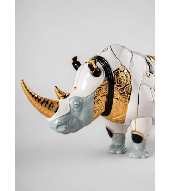 Rhino Cyborg Lladró Sculpture