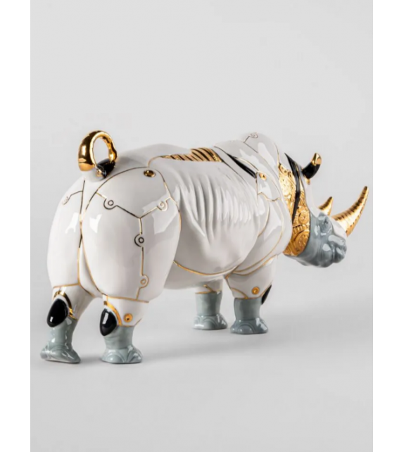 Rhino Cyborg Lladró Sculpture