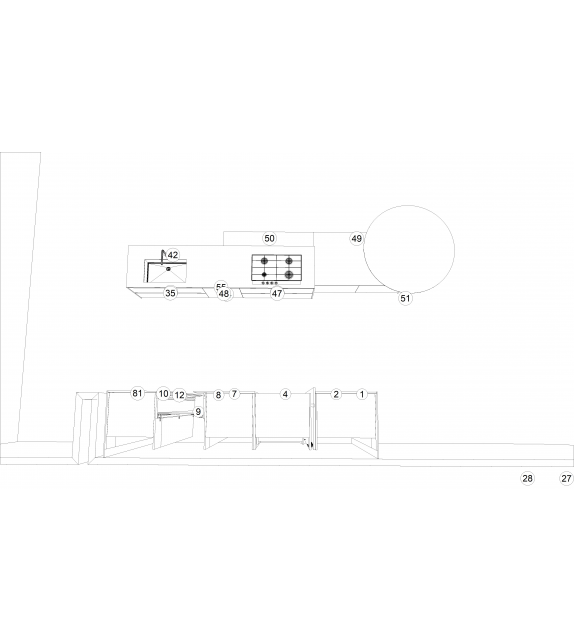 Listo para entregar - Skill Gres-MH6 Milltech Modulnova Cocina