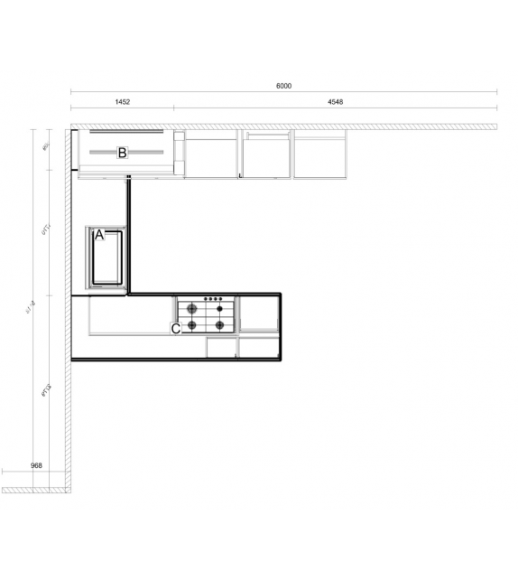 Prêt pour l'expédition - Skill Super Matt Modulnova Cuisine
