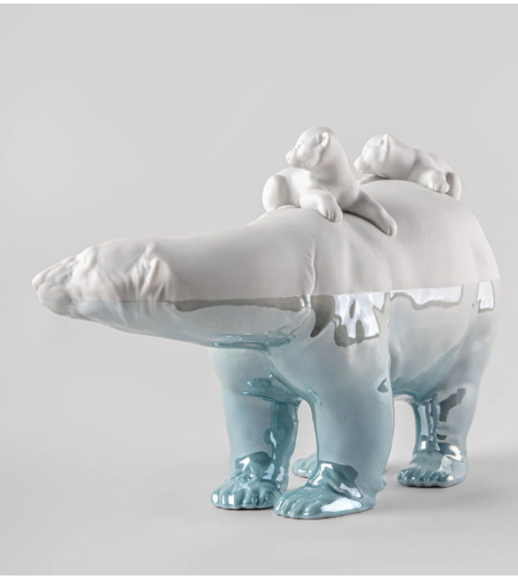 Mummy Bear and Babies Underwater Lladró Sculpture