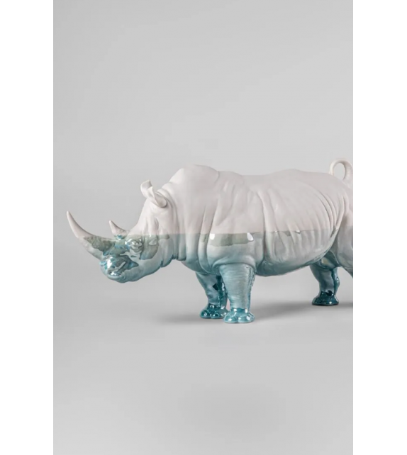 Rhino Underwater Lladró Escultura