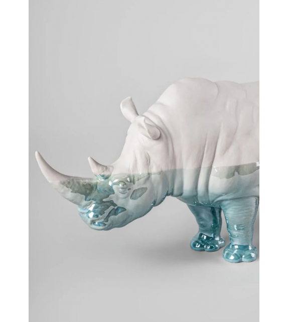 Rhino Underwater Lladró Escultura
