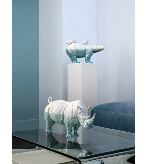 Rhino Underwater Lladró Escultura