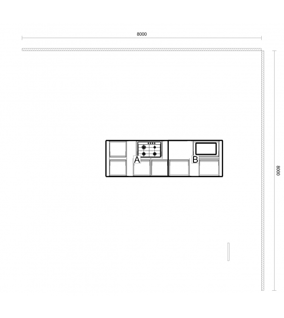 Pronta consegna - Vertical Modulnova Cucina