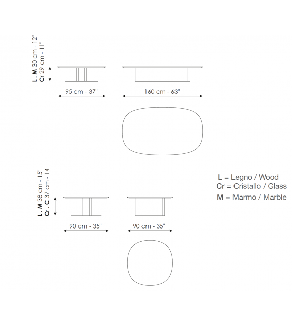 Isabey Bonaldo Tavolino con Piano in Legno