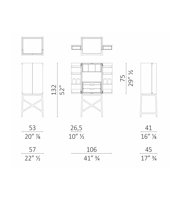 Teahouse Ceccotti Collezioni Mueble Contenedor
