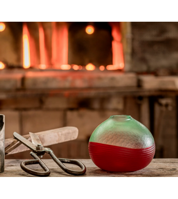 Battuto Bicolore Venini Jarrón