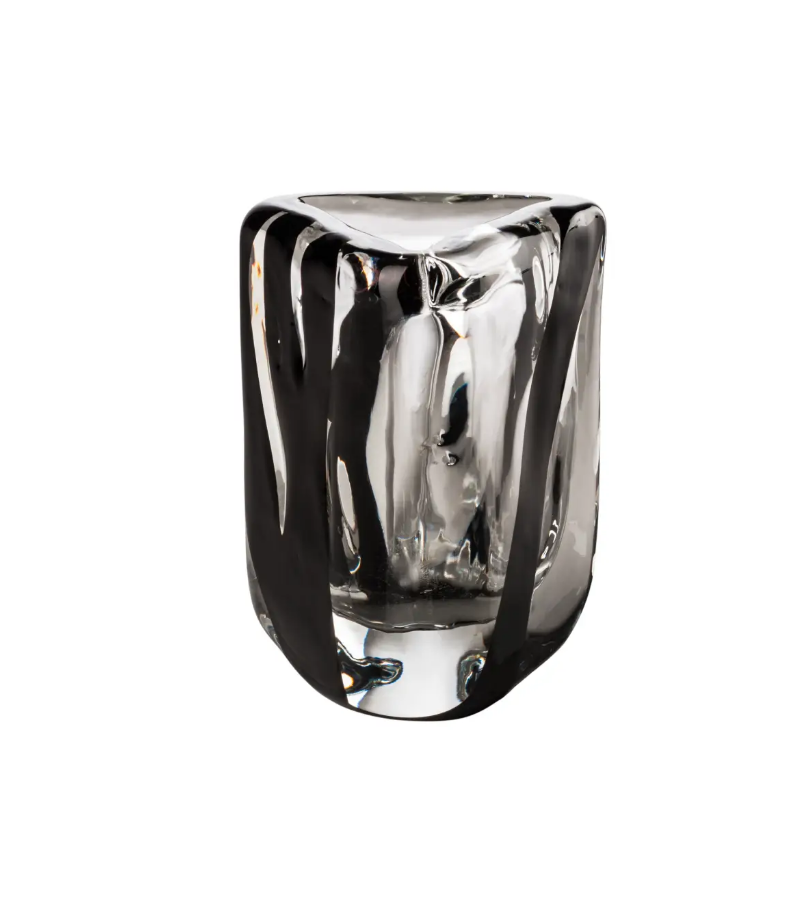 Venini Triangolo Black Belt Vase