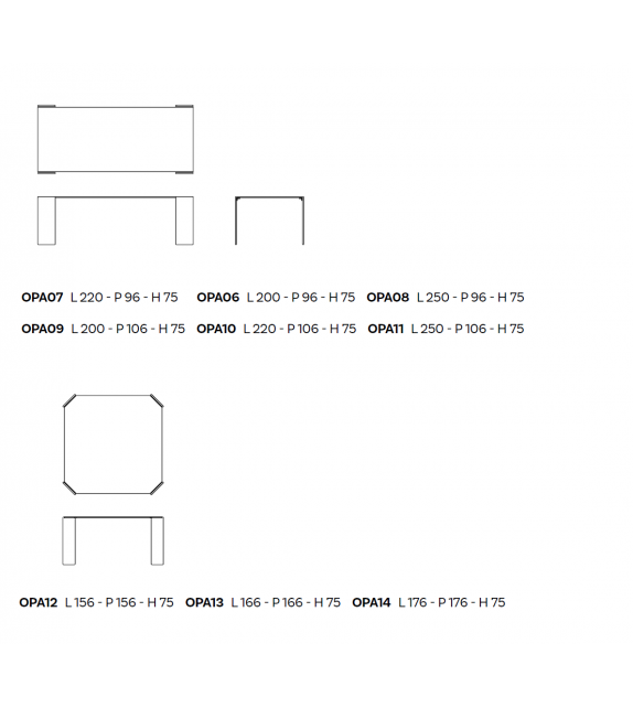Opalia Table Glas Italia