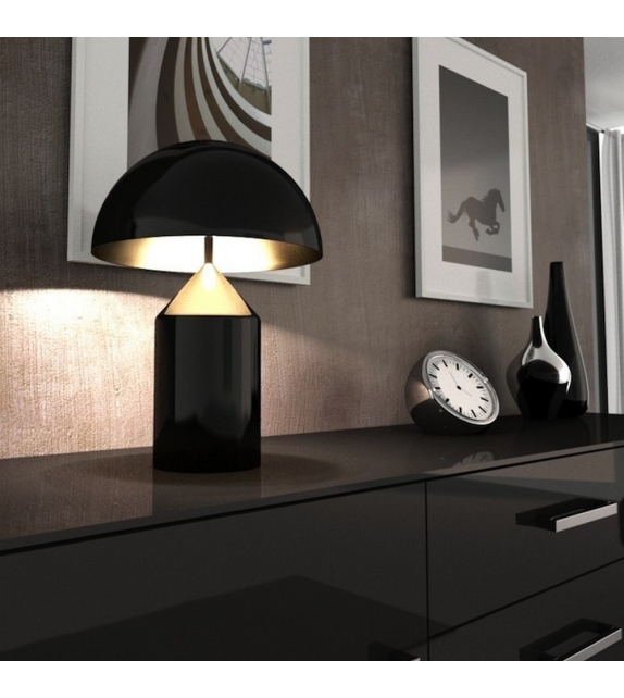 Atollo Black Oluce Table Lamp