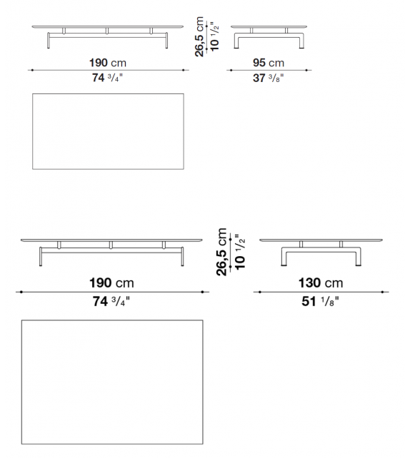 Diesis B&B Italia Couchtisch aus Marmor
