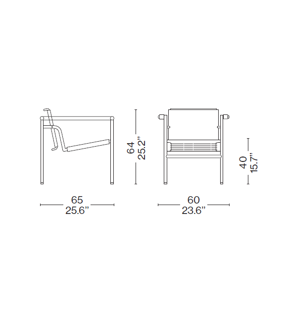1 Fauteuil Dossier Basculant, 60 Cassina Sillón