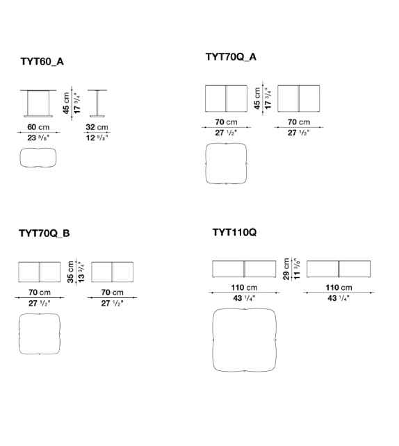 Tufty-Time 20 B&B Italia Table d'Appoint