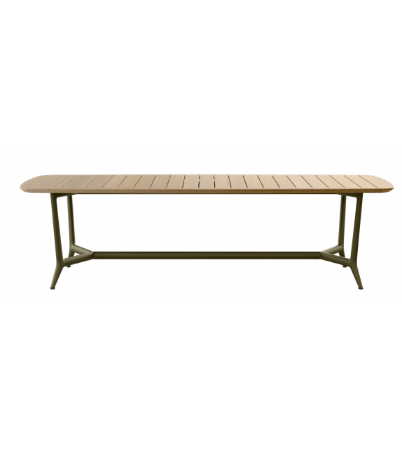 Erica B&B Italia Outdoor Table avec Plateau en Teack