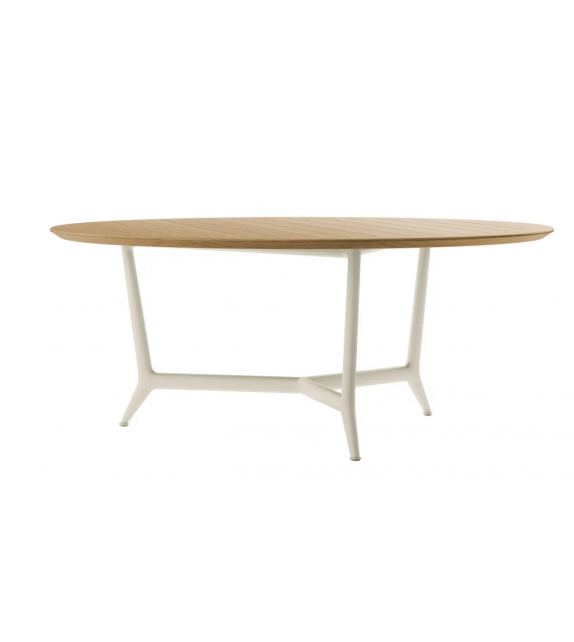 Erica B&B Italia Outdoor Table with Teak Top