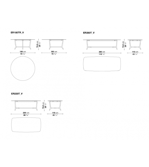 Erica B&B Italia Outdoor Table