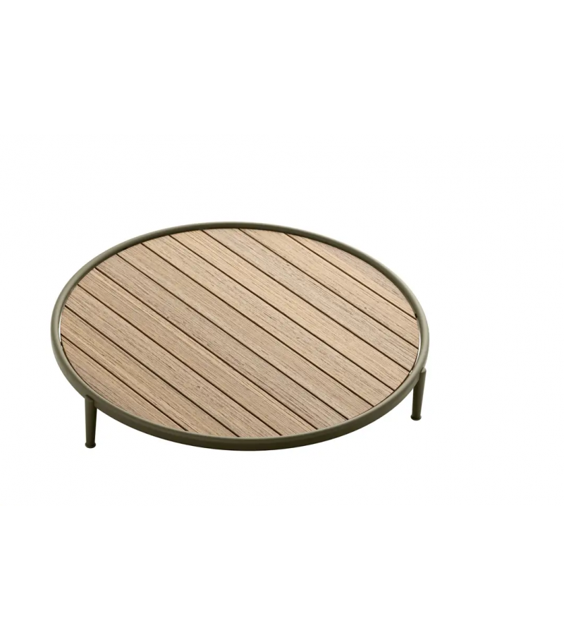 Erica B&B Italia Outdoor table Basse avec Plateau en Teack