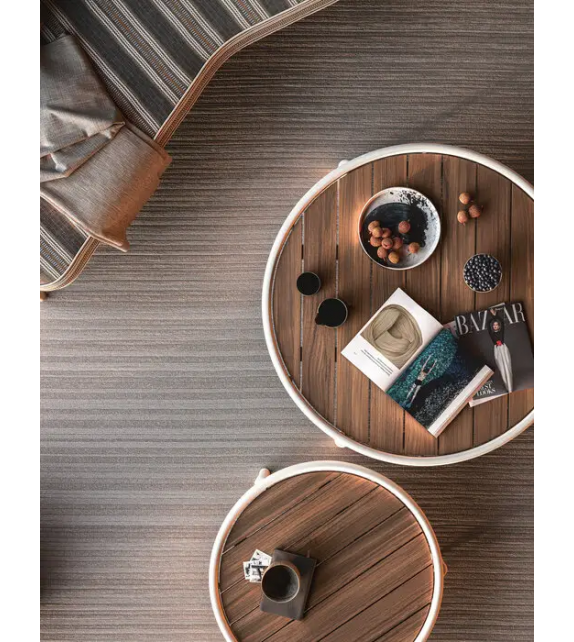 Erica B&B Italia Outdoor Coffee Table with Teak Top