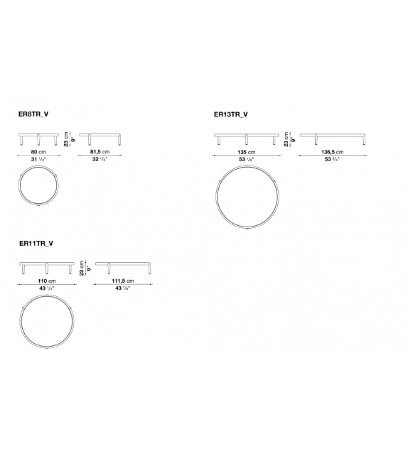 Erica B&B Italia Outdoor Coffee Table