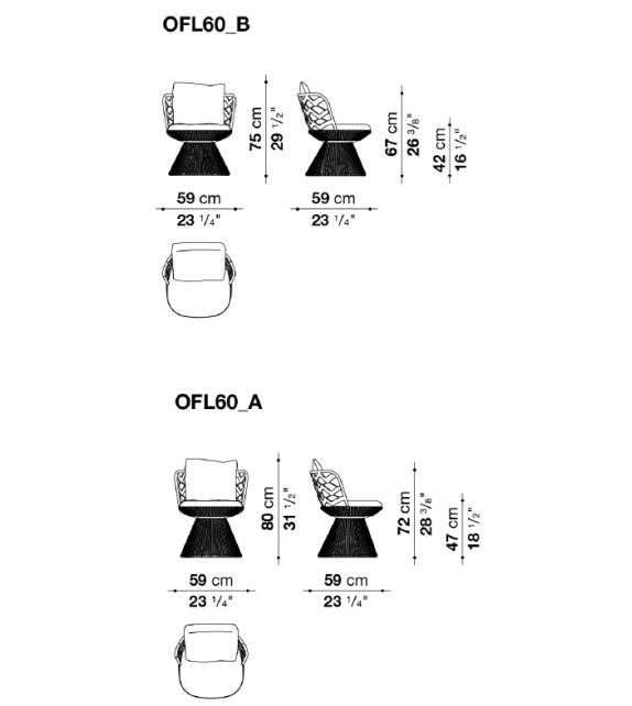 Flair O' B&B Italia Outdoor Silla