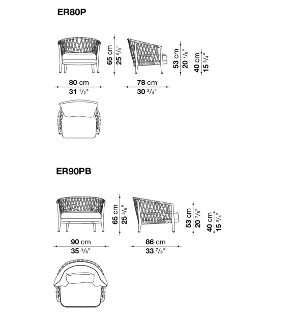 Erica B&B Italia Fauteuil Outdoor