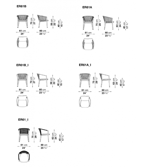 Erica B&B Italia Stuhl Outdoor