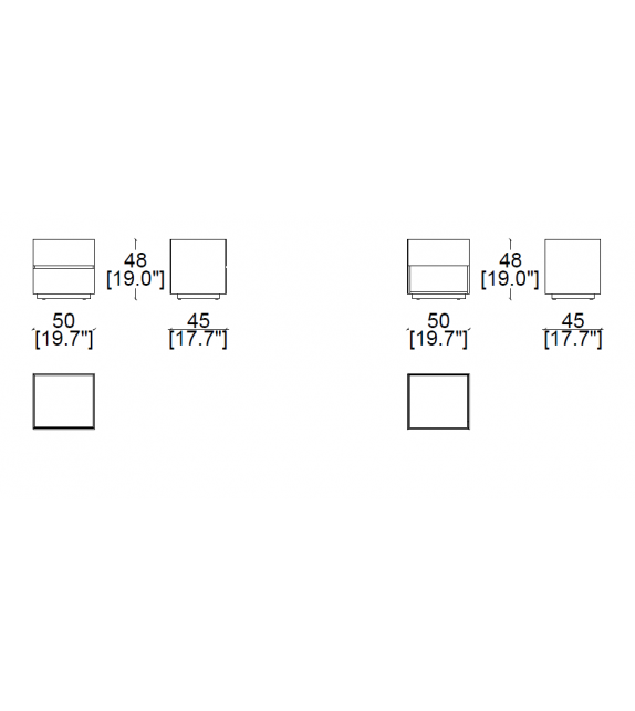 Ghost Box Cassina Mesita De Noche