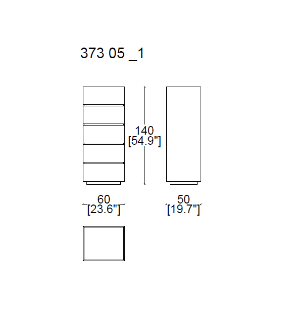 Ghost Box Cassina High Drawer Chest