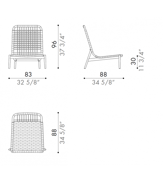 Eben Outdoor Désirée Armchair With Roll Cushion