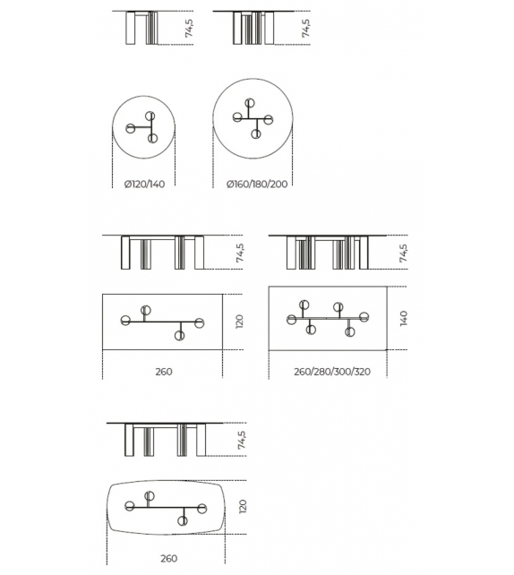 Simpòdio W Table Gallotti&Radice