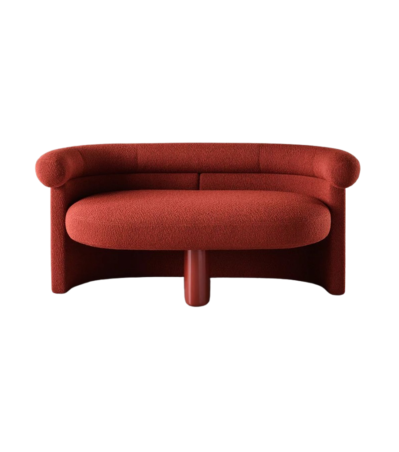 Jeanette Meridiani Love Seat Con Pata Central De Madera