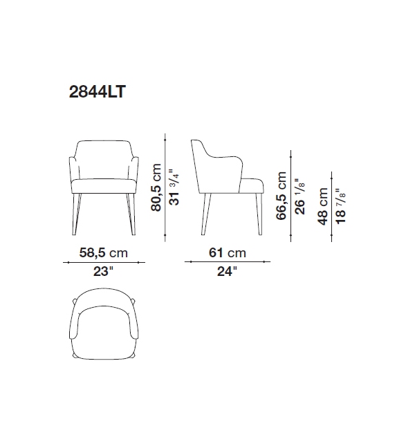 Ready for shipping - Febo Chair With Legs in Wood Maxalto