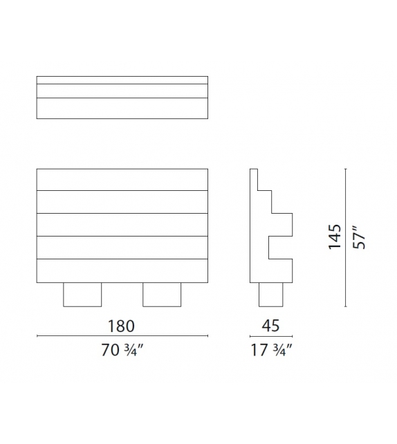 Red Bookcase Cappellini Bücherregal